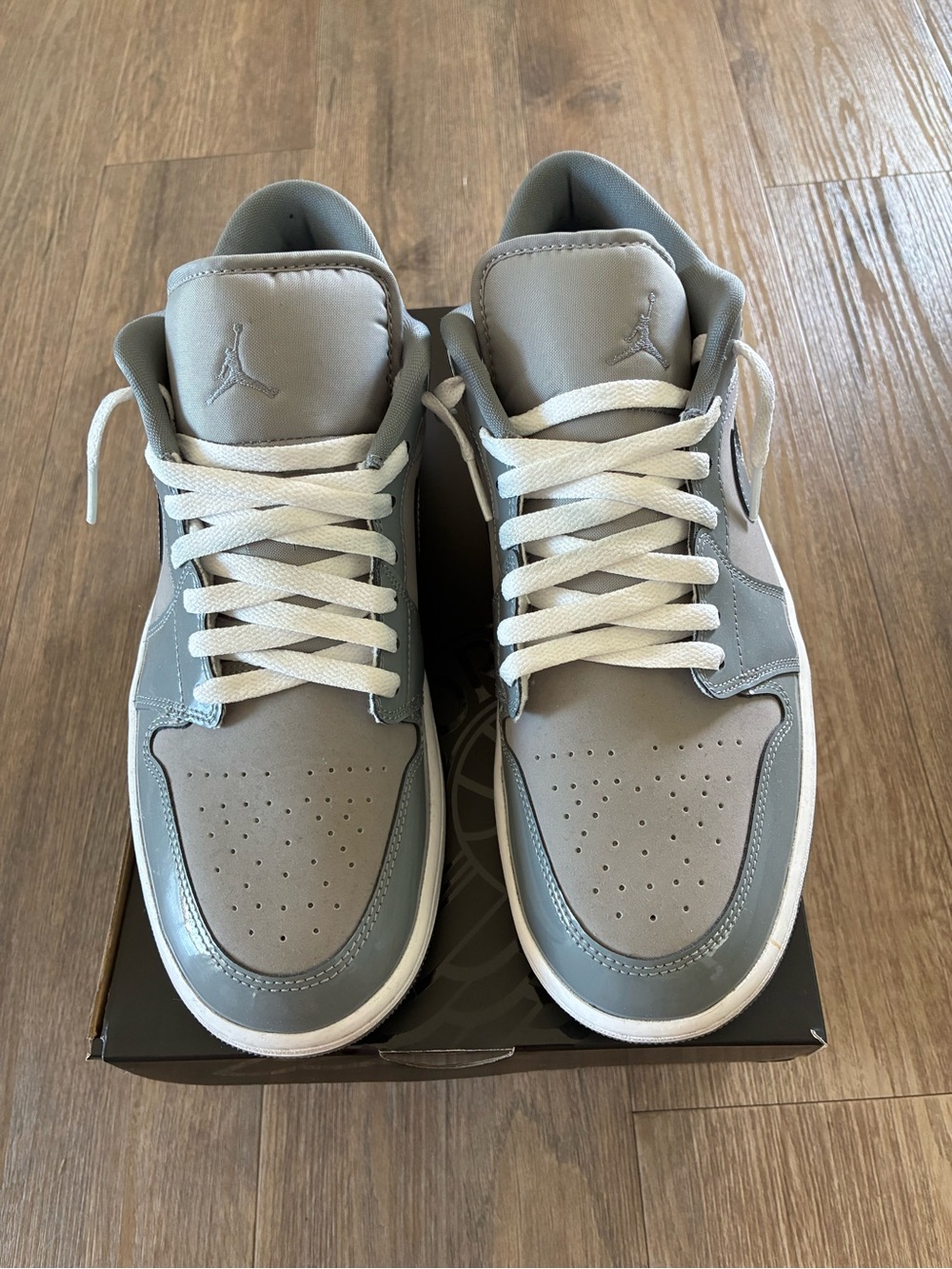 Jordan Men’s Low-Top Sneaker in Gray and White